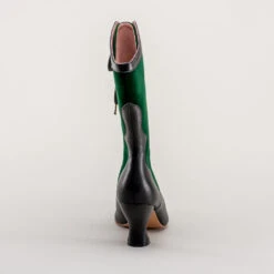 American Duchess Camille Women's Edwardian Boots (Black/Green) -StrideOne Store camille edwardian boots black green 5