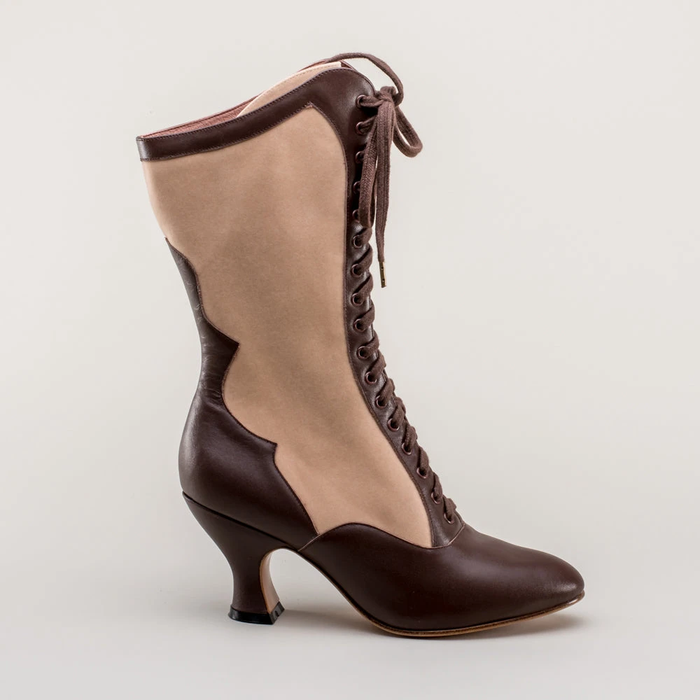American Duchess Camille Women's Edwardian Boots (Brown/Tan) 10 American Duchess Camille Women's Edwardian Boots (Brown/Tan) - Image 8