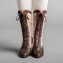 American Duchess Camille Women's Edwardian Boots (Brown/Tan) 20 American Duchess Camille Women's Edwardian Boots (Brown/Tan) -StrideOne Store camille edwardian boots brown tan OF 3