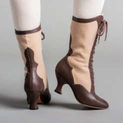 American Duchess Camille Women's Edwardian Boots (Brown/Tan) 21 American Duchess Camille Women's Edwardian Boots (Brown/Tan) -StrideOne Store camille edwardian boots brown tan OF 4