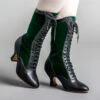 American Duchess Camille Women's Edwardian Boots (Black/Green) 2 American Duchess Camille Women's Edwardian Boots (Black/Green) -StrideOne Store camille edwardian boots green black OF
