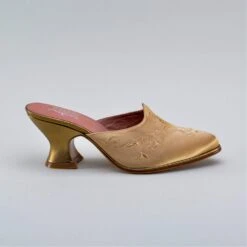 American Duchess Gilded Charlotte Women's 18th Century Mules (Gold) 20 American Duchess Gilded Charlotte Women's 18th Century Mules (Gold) -StrideOne Store charlotte gold 2023 shopify 5