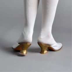 American Duchess Charlotte Women's 18th Century Mules (Ivory) -StrideOne Store charlotte ivory 2023 shopify 2