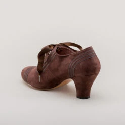 American Duchess Claremont Women's Retro Oxfords (Brown) -StrideOne Store claremont vintage suede oxfords brown 6