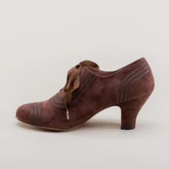 American Duchess Claremont Women's Retro Oxfords (Brown) -StrideOne Store claremont vintage suede oxfords brown 7