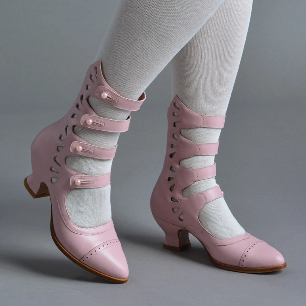 American Duchess Colette Women's Edwardian Button Boots (Pink) 6 American Duchess Colette Women's Edwardian Button Boots (Pink) - Image 4