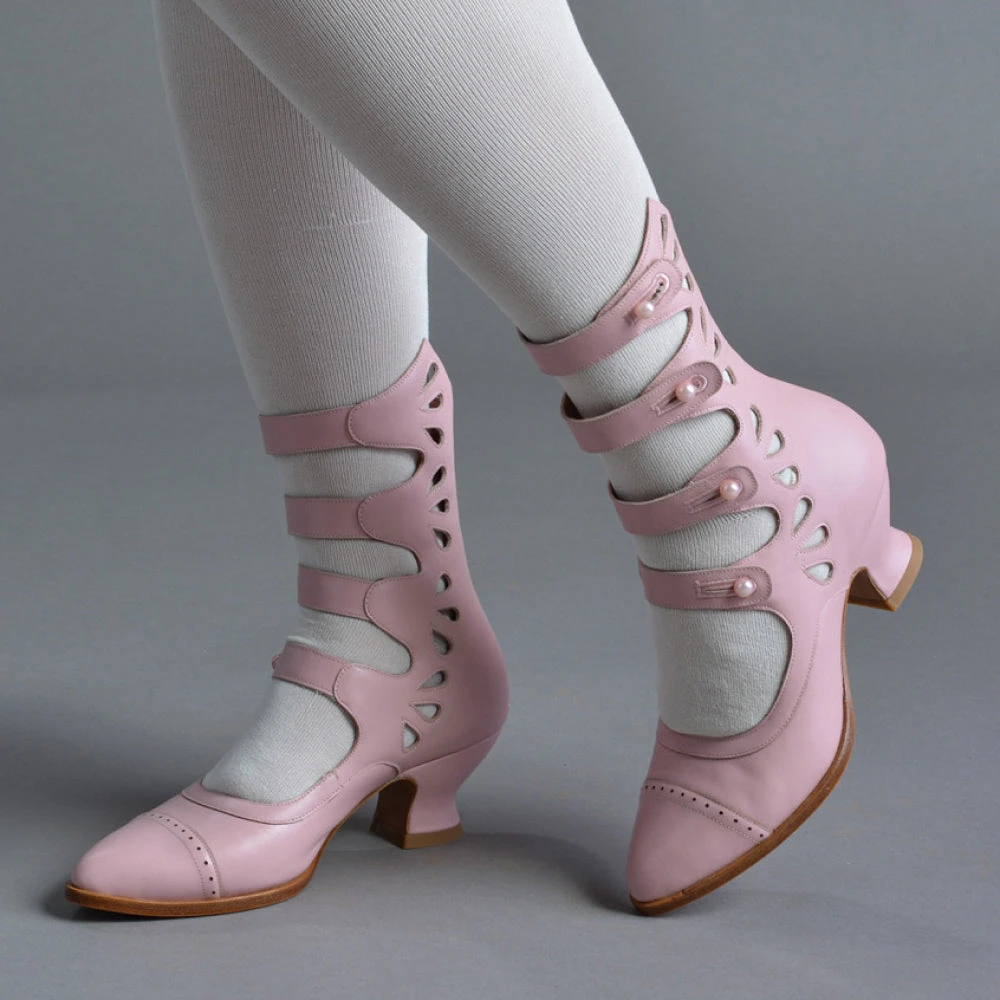American Duchess Colette Women's Edwardian Button Boots (Pink) 7 American Duchess Colette Women's Edwardian Button Boots (Pink) - Image 5