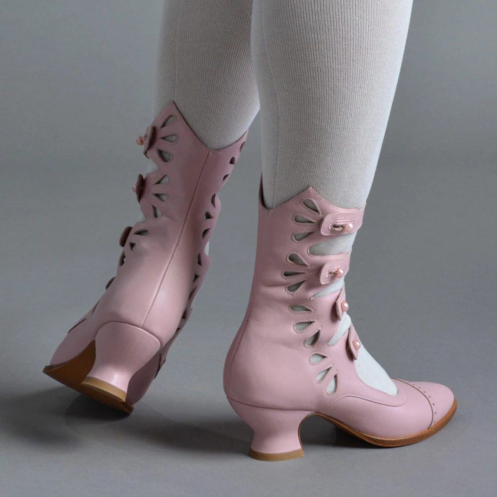 American Duchess Colette Women's Edwardian Button Boots (Pink) 8 American Duchess Colette Women's Edwardian Button Boots (Pink) - Image 6