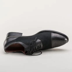 American Duchess Dandy Men's Vintage Cap Toe Oxfords (Black) -StrideOne Store dandy wellington cap toe oxford blue black 11