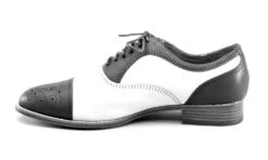 American Duchess Dandy Men's Vintage Cap Toe Oxfords (Blue/White) -StrideOne Store dandy wellington cap toe oxford blue white label no display