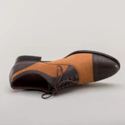 American Duchess Dandy Men's Vintage Cap Toe Oxfords (Brown/Cognac) 24 American Duchess Dandy Men's Vintage Cap Toe Oxfords (Brown/Cognac) -StrideOne Store dandy wellington cap toe oxford cognac brown 11