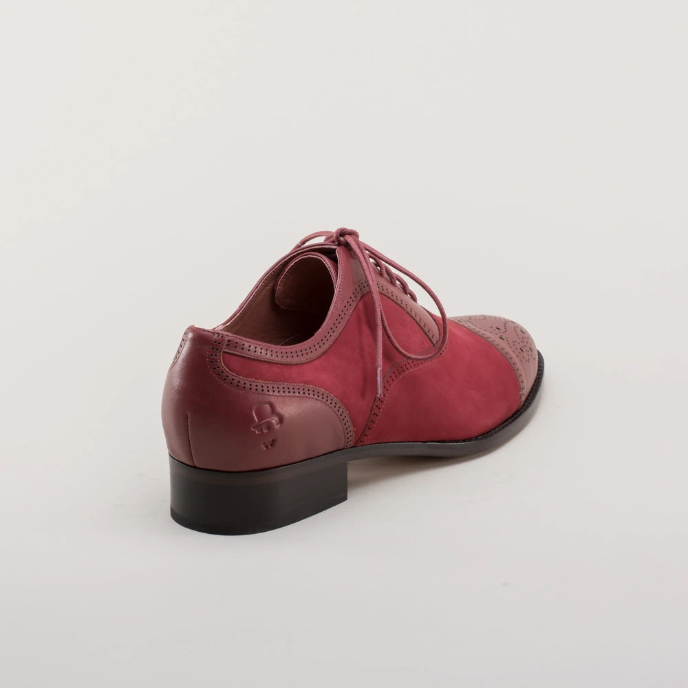 American Duchess Dandy Men's Vintage Cap Toe Oxfords (Oxblood) 6 American Duchess Dandy Men's Vintage Cap Toe Oxfords (Oxblood) - Image 4