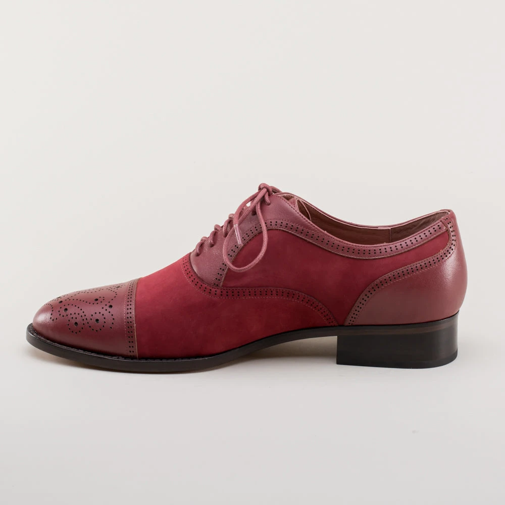 American Duchess Dandy Men's Vintage Cap Toe Oxfords (Oxblood) 9 American Duchess Dandy Men's Vintage Cap Toe Oxfords (Oxblood) - Image 7