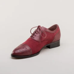 American Duchess Dandy Men's Vintage Cap Toe Oxfords (Oxblood) 21 American Duchess Dandy Men's Vintage Cap Toe Oxfords (Oxblood) -StrideOne Store dandy wellington cap toe oxford oxblood 8