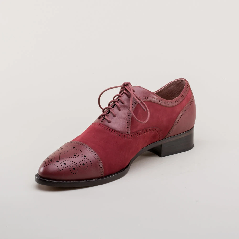 American Duchess Dandy Men's Vintage Cap Toe Oxfords (Oxblood) 10 American Duchess Dandy Men's Vintage Cap Toe Oxfords (Oxblood) - Image 8