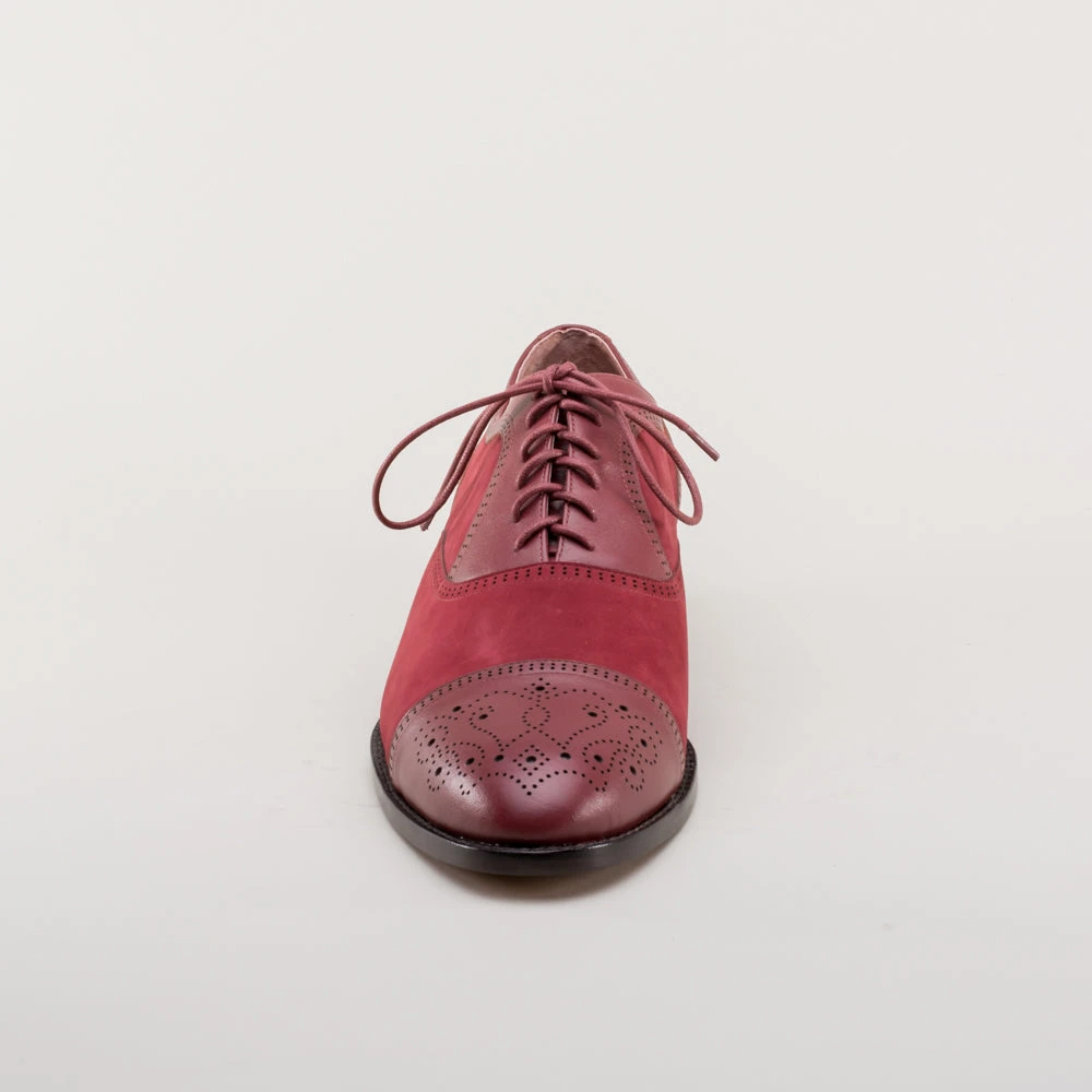 American Duchess Dandy Men's Vintage Cap Toe Oxfords (Oxblood) 11 American Duchess Dandy Men's Vintage Cap Toe Oxfords (Oxblood) - Image 9
