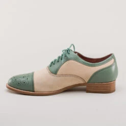 American Duchess Dandy Men's Vintage Cap Toe Oxfords (Sage/Buff) -StrideOne Store dandy wellington cap toe oxford sage buff 7