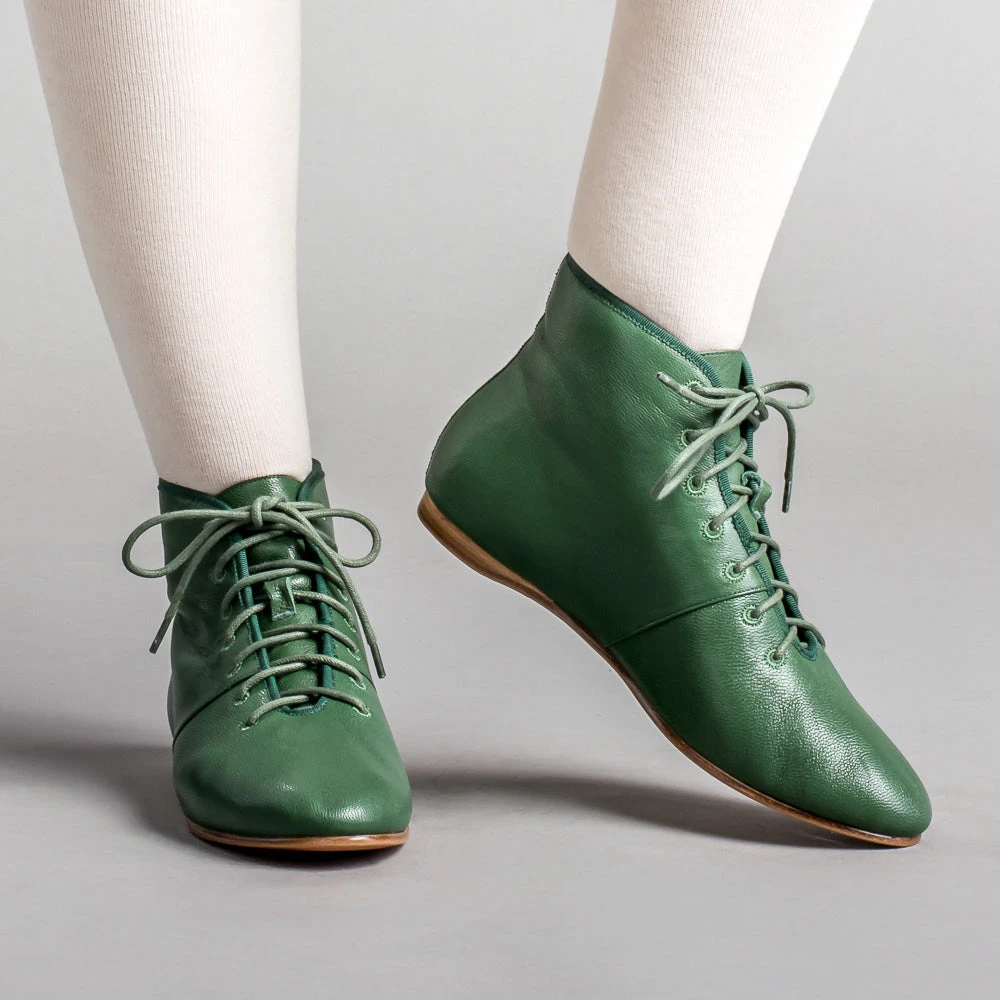 American Duchess Emma Women's Regency Leather Boots (Green) 4 American Duchess Emma Women's Regency Leather Boots (Green) - Image 2