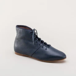 American Duchess Emma Women's Regency Leather Boots (Navy) -StrideOne Store emma regency lace up boots navy 2