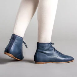American Duchess Emma Women's Regency Leather Boots (Navy) -StrideOne Store emma regency lace up boots navy of 3