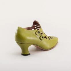 American Duchess Endora Women's Victorian Witch Shoes (Arsenic Green) -StrideOne Store endora 1890s witch shoes green 4