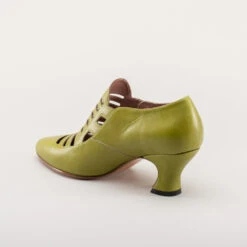 American Duchess Endora Women's Victorian Witch Shoes (Arsenic Green) -StrideOne Store endora 1890s witch shoes green 6