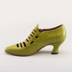 American Duchess Endora Women's Victorian Witch Shoes (Arsenic Green) -StrideOne Store endora 1890s witch shoes green 7