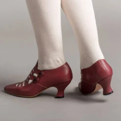 American Duchess Endora Women's Victorian Witch Shoes (Blood Red) 18 American Duchess Endora Women's Victorian Witch Shoes (Blood Red) -StrideOne Store endora 1890s witch shoes red of 3