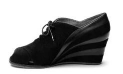 American Duchess PRE-ORDER Esme Women's 1930s Wedges (Black/Black) -StrideOne Store esme blackblack label no display