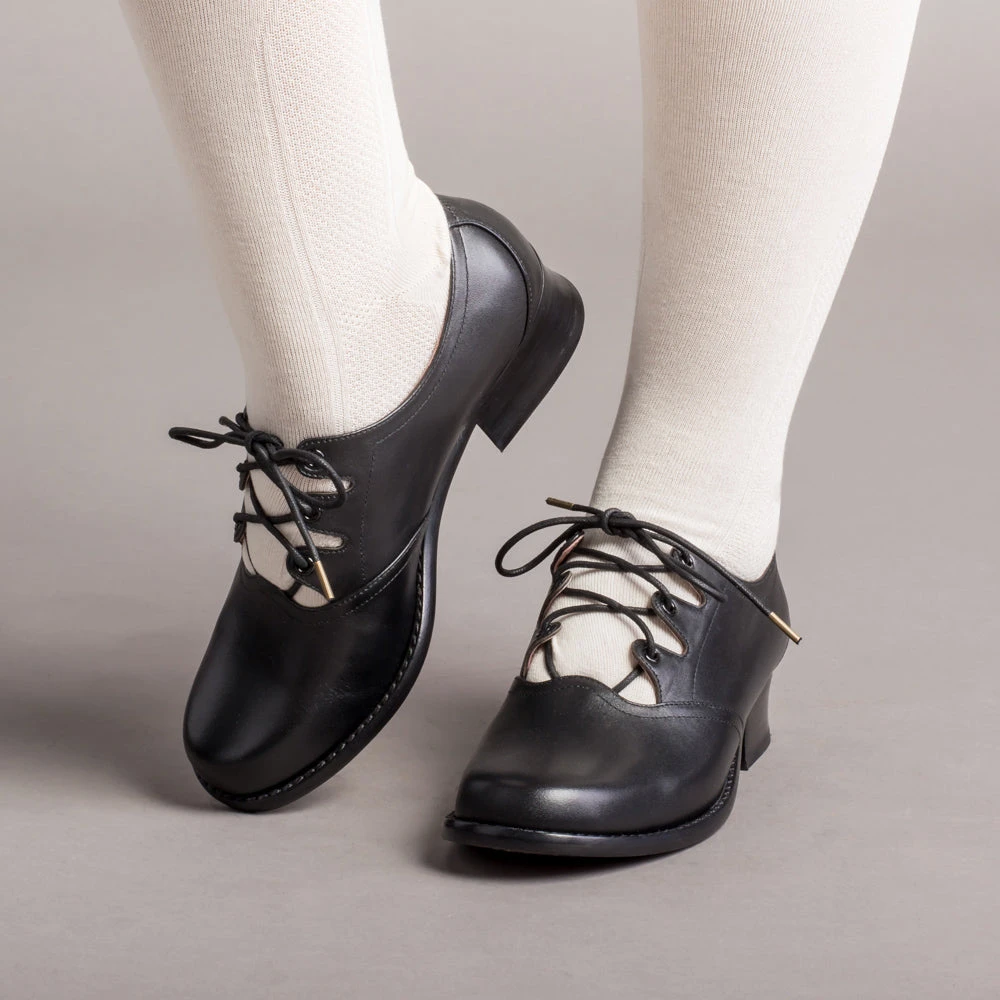 American Duchess Ghillie Vintage Lace-Up Shoes (Black) 4 American Duchess Ghillie Vintage Lace-Up Shoes (Black) - Image 2