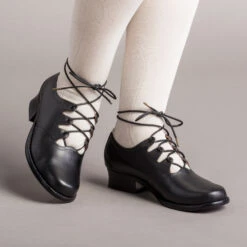 American Duchess Ghillie Vintage Lace-Up Shoes (Black) 22 American Duchess Ghillie Vintage Lace-Up Shoes (Black) -StrideOne Store ghillie 1940s shoes black of 4