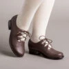 American Duchess Ghillie Vintage Lace-Up Shoes (Brown) -StrideOne Store ghillie 1940s shoes brown of