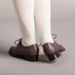 American Duchess Ghillie Vintage Lace-Up Shoes (Brown) -StrideOne Store ghillie 1940s shoes brown of 3