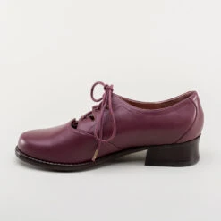 American Duchess Ghillie Vintage Lace-Up Shoes (Merlot) -StrideOne Store ghillie 1940s shoes merlot 7
