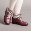 American Duchess Ghillie Vintage Lace-Up Shoes (Merlot) 2 American Duchess Ghillie Vintage Lace-Up Shoes (Merlot) -StrideOne Store ghillie 1940s shoes merlot of 4