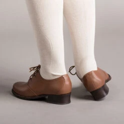 American Duchess Ghillie Vintage Lace-Up Shoes (Tan) -StrideOne Store ghillie 1940s shoes tan of 3