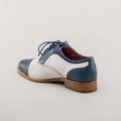 American Duchess Gladys Women's Vintage Cap Toe Oxfords (Blue/White) 25 American Duchess Gladys Women's Vintage Cap Toe Oxfords (Blue/White) -StrideOne Store gladys vintage cap toe oxford dandy wellington blue white 6