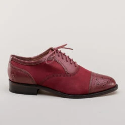 American Duchess Gladys Women's Vintage Cap Toe Oxfords (Oxblood) 23 American Duchess Gladys Women's Vintage Cap Toe Oxfords (Oxblood) -StrideOne Store gladys vintage cap toe oxford dandy wellington oxblood 3