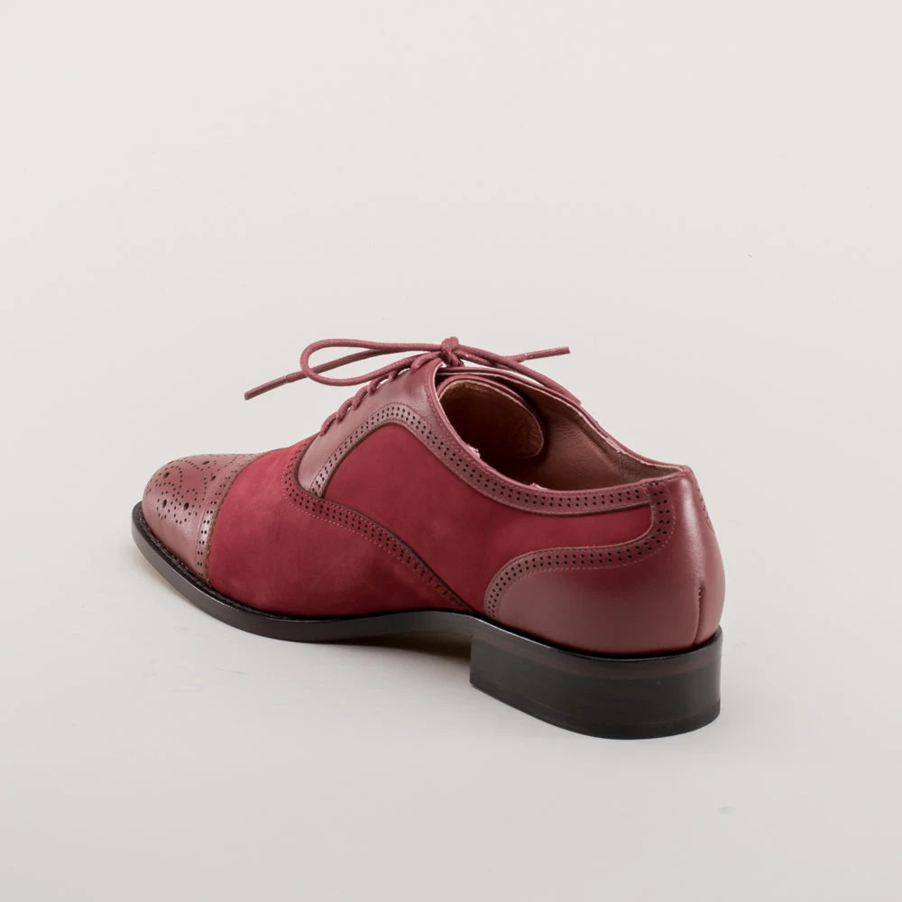 American Duchess Gladys Women's Vintage Cap Toe Oxfords (Oxblood) 12 American Duchess Gladys Women's Vintage Cap Toe Oxfords (Oxblood) - Image 10