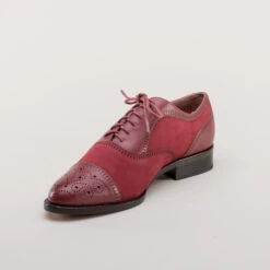 American Duchess Gladys Women's Vintage Cap Toe Oxfords (Oxblood) 28 American Duchess Gladys Women's Vintage Cap Toe Oxfords (Oxblood) -StrideOne Store gladys vintage cap toe oxford dandy wellington oxblood 8