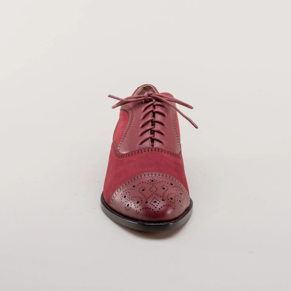 American Duchess Gladys Women's Vintage Cap Toe Oxfords (Oxblood) 15 American Duchess Gladys Women's Vintage Cap Toe Oxfords (Oxblood) - Image 13