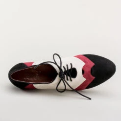 American Duchess Karolina Women's Retro Oxfords (Black/Oxblood/Ivory) -StrideOne Store karolina vintage oxfords black oxblood ivory 11