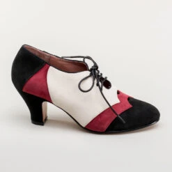 American Duchess Karolina Women's Retro Oxfords (Black/Oxblood/Ivory) -StrideOne Store karolina vintage oxfords black oxblood ivory 3