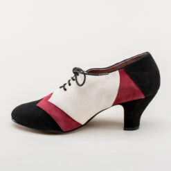 American Duchess Karolina Women's Retro Oxfords (Black/Oxblood/Ivory) -StrideOne Store karolina vintage oxfords black oxblood ivory 7