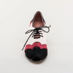 American Duchess Karolina Women's Retro Oxfords (Black/Oxblood/Ivory) -StrideOne Store karolina vintage oxfords black oxblood ivory 9