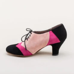 American Duchess Karolina Women's Retro Oxfords (Pink/Black) -StrideOne Store karolina vintage oxfords black pink w 7