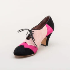 American Duchess Karolina Women's Retro Oxfords (Pink/Black) -StrideOne Store karolina vintage oxfords black pink w 8