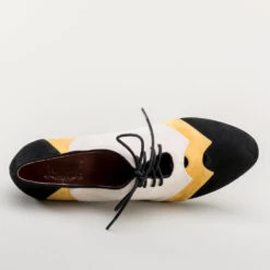 American Duchess Karolina Women's Retro Oxfords (Black/Yellow/Ivory) 30 American Duchess Karolina Women's Retro Oxfords (Black/Yellow/Ivory) -StrideOne Store karolina vintage oxfords black yellow ivory 11