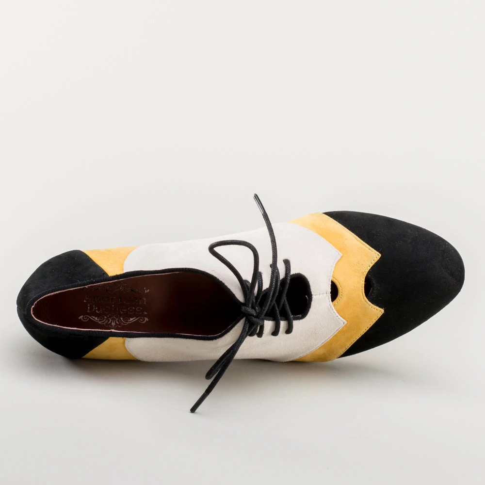 American Duchess Karolina Women's Retro Oxfords (Black/Yellow/Ivory) 16 American Duchess Karolina Women's Retro Oxfords (Black/Yellow/Ivory) - Image 14