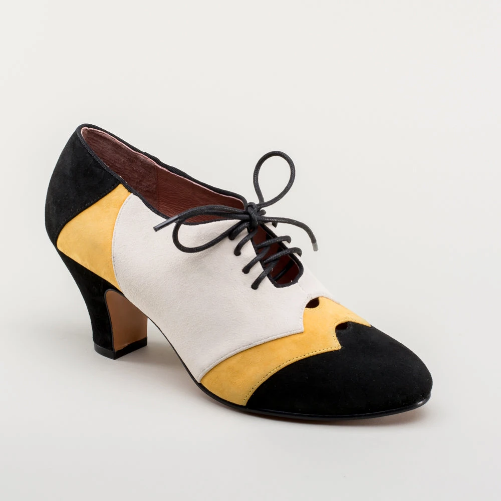 American Duchess Karolina Women's Retro Oxfords (Black/Yellow/Ivory) 7 American Duchess Karolina Women's Retro Oxfords (Black/Yellow/Ivory) - Image 5
